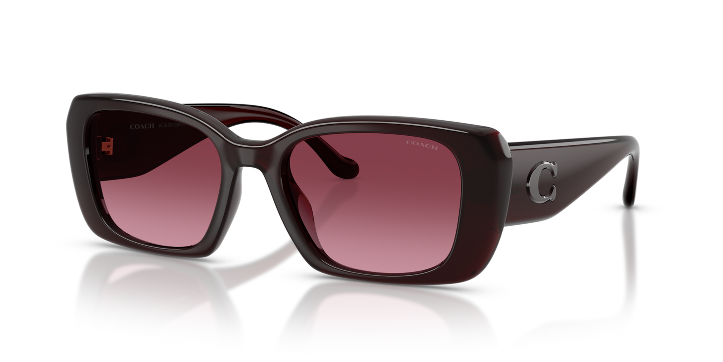 Coach HC8435U CBY82 Square Sunglasses - Caramel Tortoise