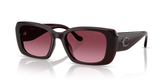 Coach HC8435U CBY82 Square Sunglasses - Milky Merlot