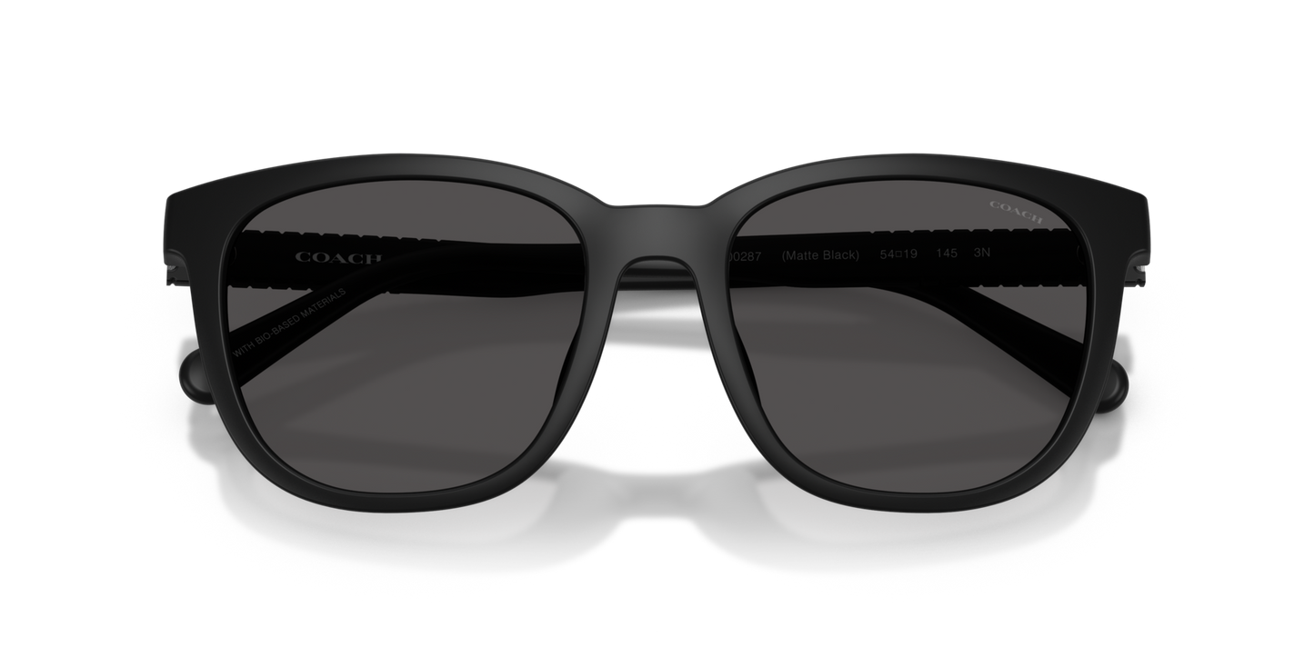 Coach HC8442U CCA00 Square Sunglasses - Matte Transparent Brown
