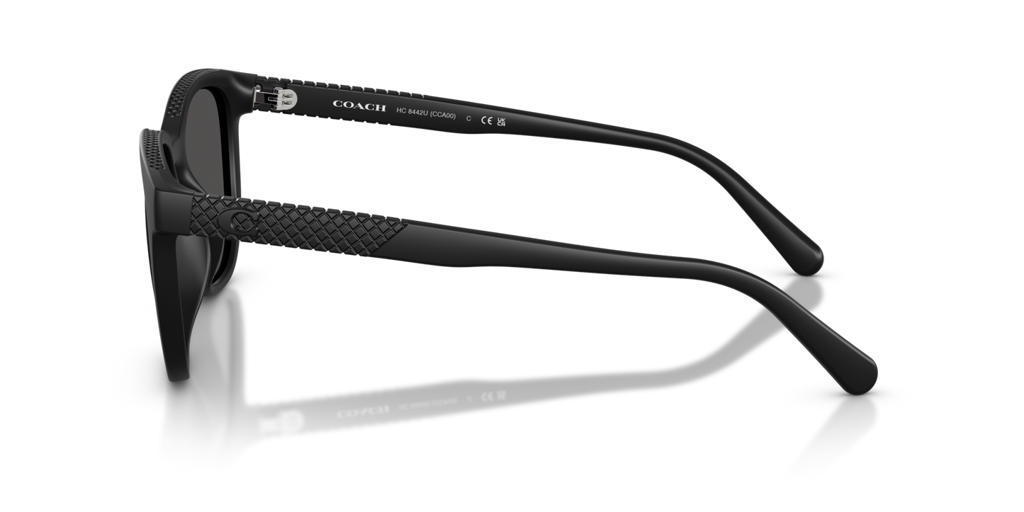 Coach HC8442U CCA00 Square Sunglasses - Matte Black