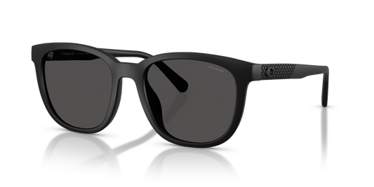 Coach HC8442U CCA00 Square Sunglasses - Matte Black