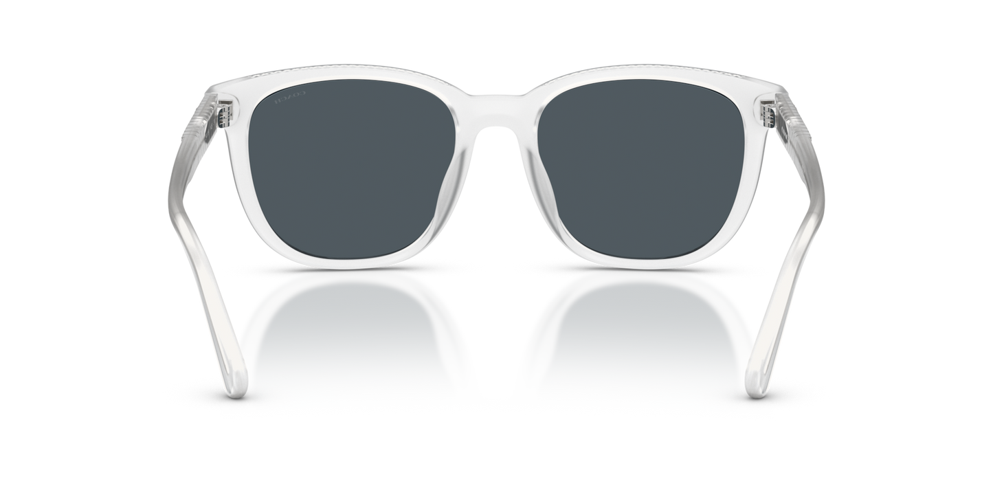 Coach HC8442U CCA00 Square Sunglasses - Matte Transparent Brown