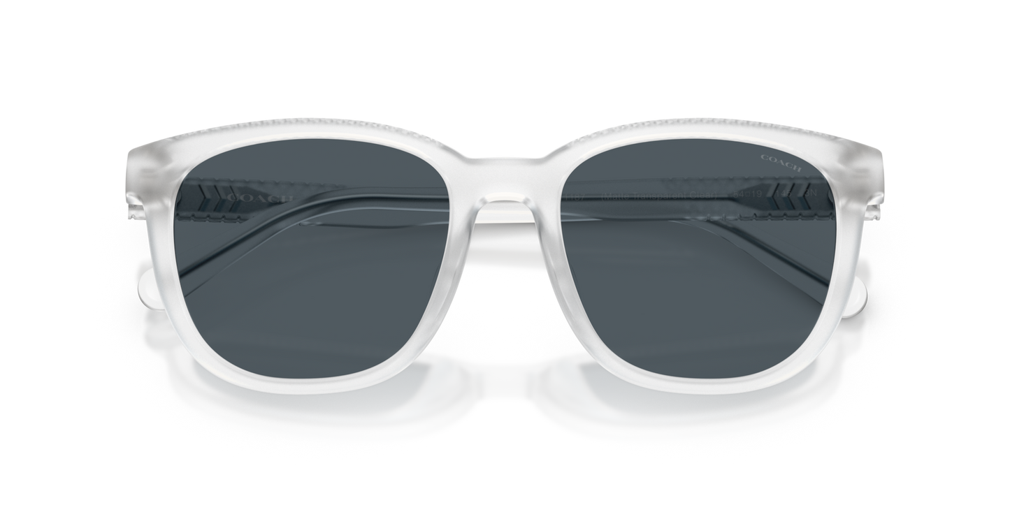 Coach HC8442U CCA00 Square Sunglasses - Matte Transparent Brown
