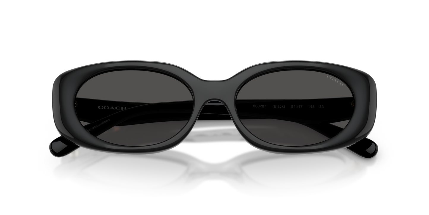 Coach HC8443D CBY84 Oval Sunglasses - Black