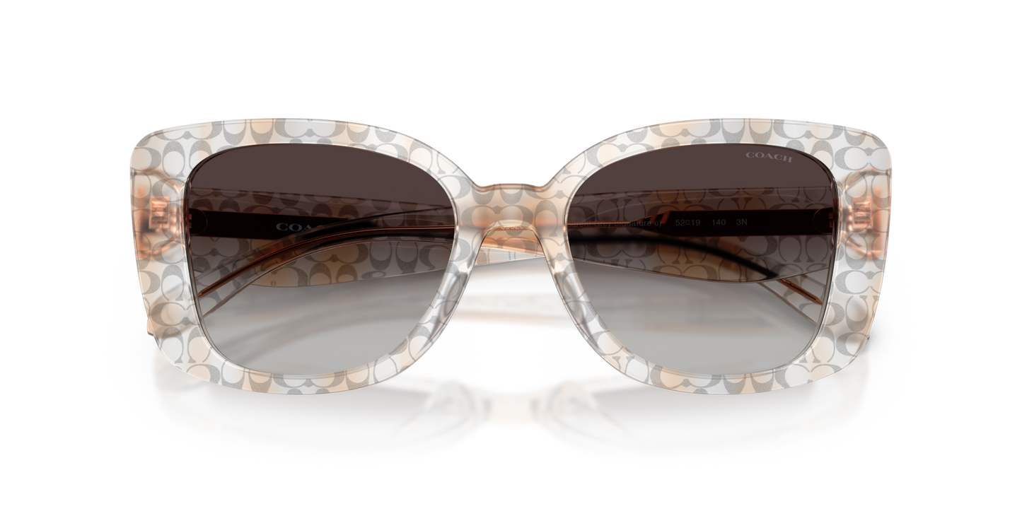 Coach HC8450U CDP48 Square Sunglasses - Black