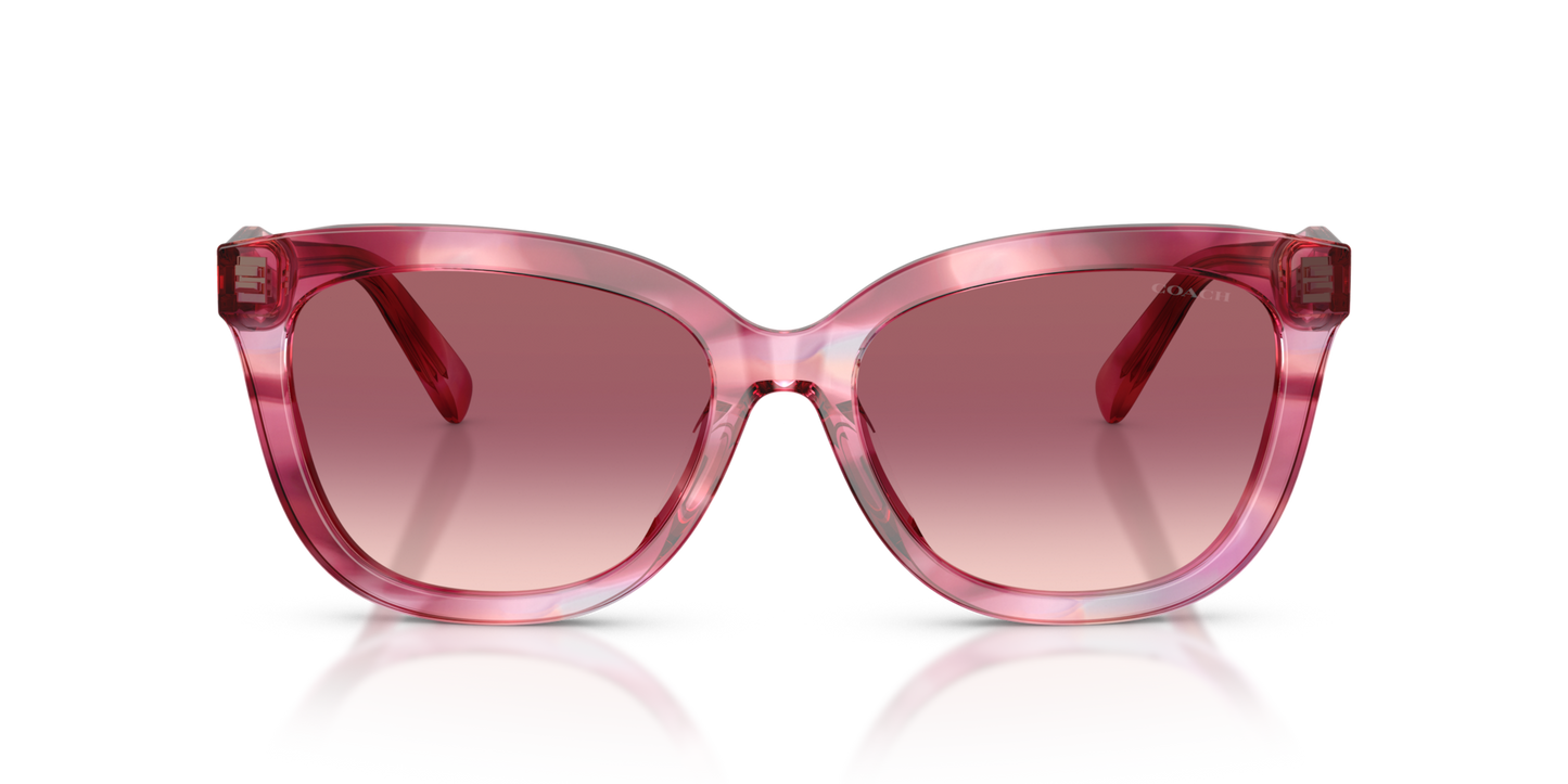 Coach HC8453U CDP53 Square Sunglasses - Purple Cosmo Tortoise