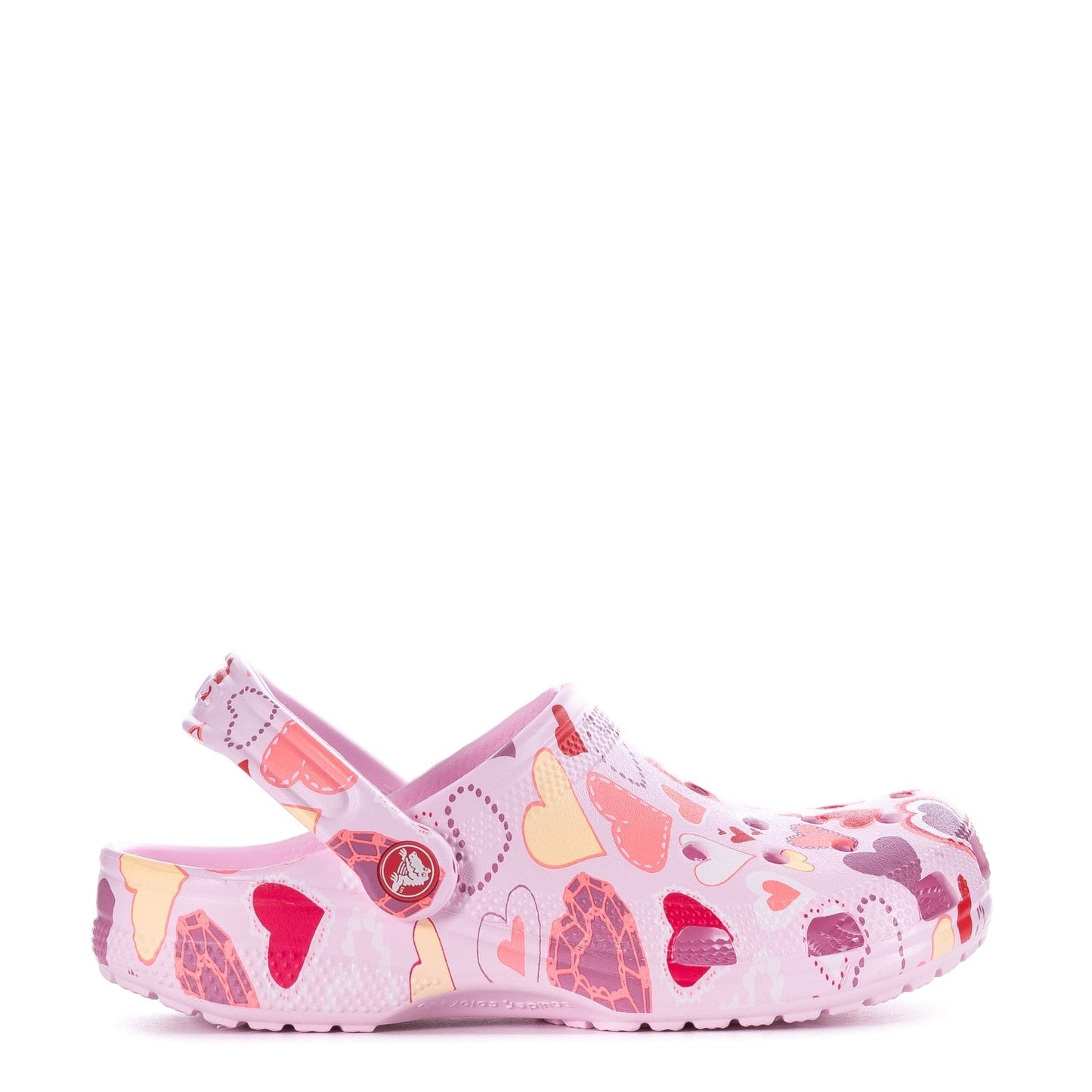 Crocs Women's Valentine's Day Classic Clog - Pink Milk / Raspberry / Heart Print